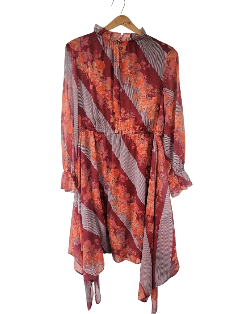 Soft Surroundings Woodland Manor Rose Floral Handkerchief Midi Dress Petite S - Picture 4 of 13